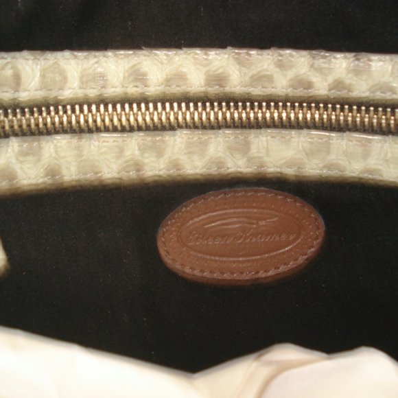 VTG Auth EILEEN KRAMER Genuine Python Slouchy Hobo Satchel Bag - Picture 6 of 6